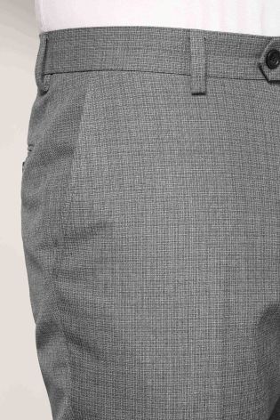 Grey Check Skinny Fit Suit Trousers